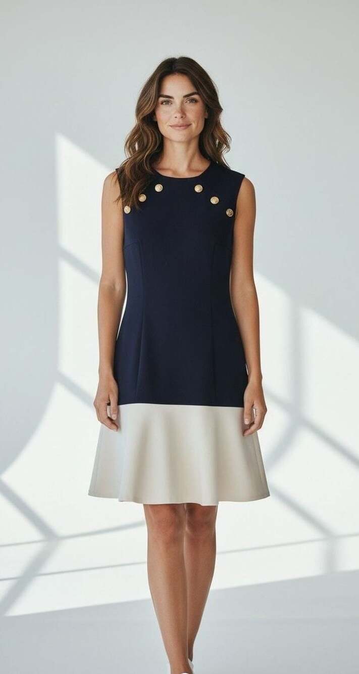 Tommy Hilfiger Shift Dress Size 10 Navy Blue